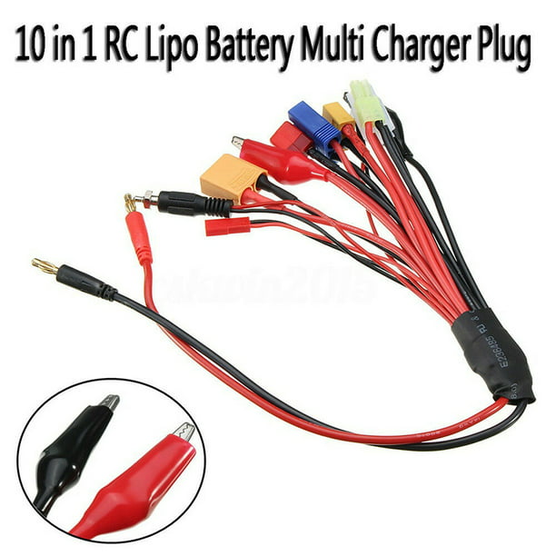 10 in 1 4mm RC Lipo Battery Multi Charger Plug Adapter Charging Cable Converter
